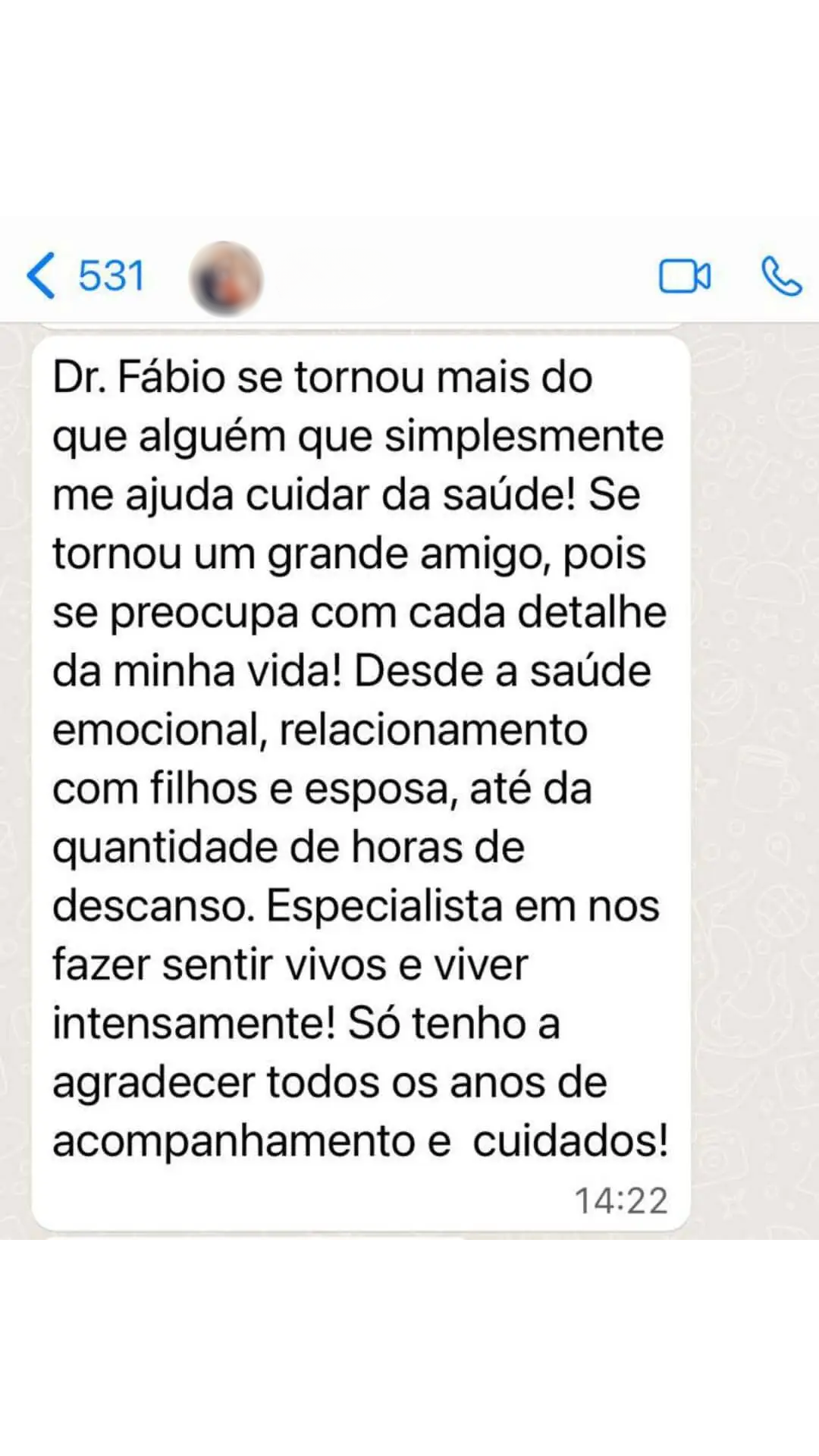 Relato de paciente 1