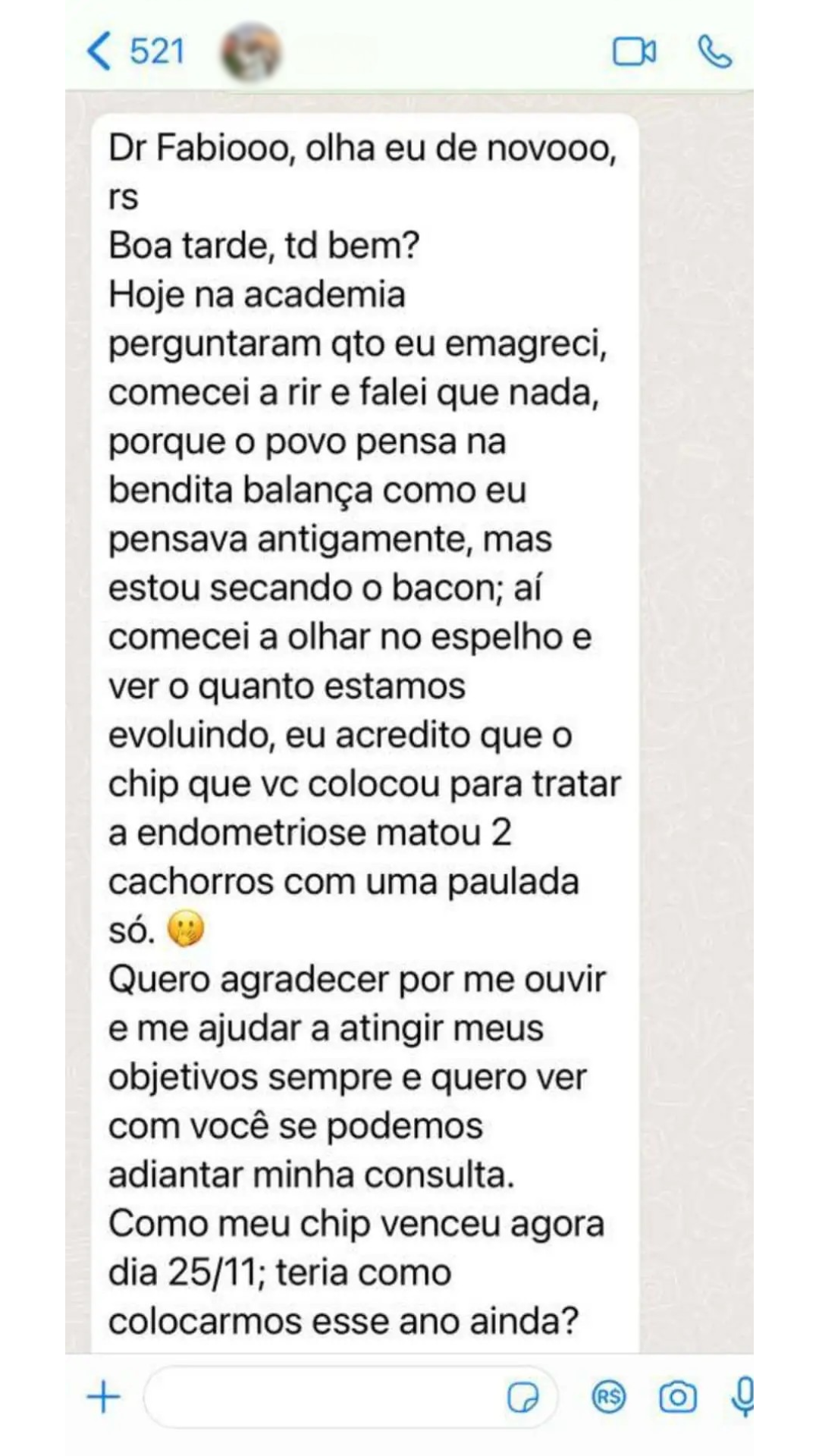 Relato de paciente 2